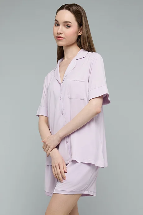 أر أند بي Solid Shorty Pyjama Set