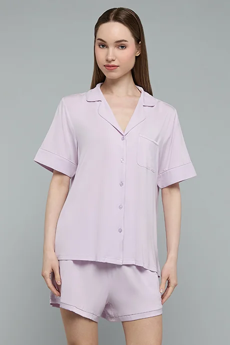 أر أند بي Solid Shorty Pyjama Set