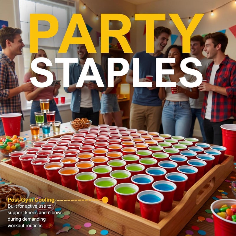 WHISC Disposable Shot Glasses [Pack of 36] - 2oz Red Plastic Shot Cups- Jello Shot Cups/Party Shot Glasses For Birthdays, Graduations, Bachelorette, BBQs & More- Mini Tasting Cups/Sample Cups - Image 2
