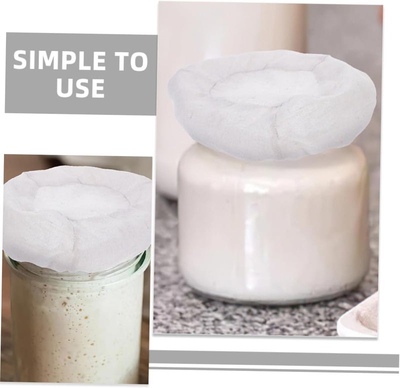 4Pcs Reusable Sourdough Cloth Covers for Jars Bread Proofing Lids Lightweight Easy to Use Storage for Sourdough Baking - Image 4