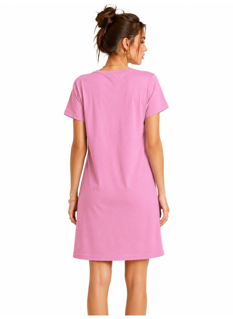 Caesar Women's short-sleeved slip shirt with a print on the chest - Image 2