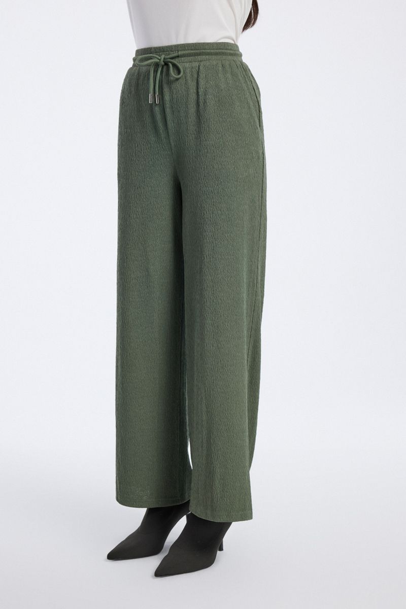 RINA Wide Leg Textured Pants - Image 3
