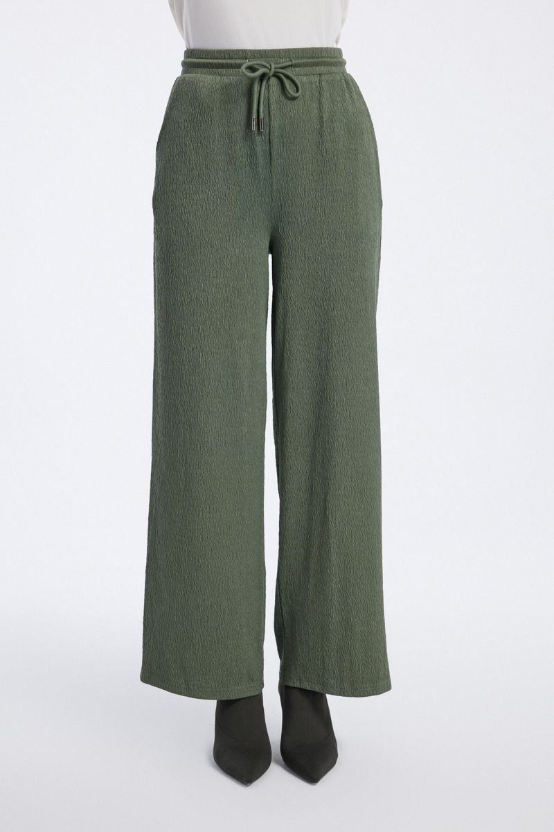 RINA Wide Leg Textured Pants - Image 2
