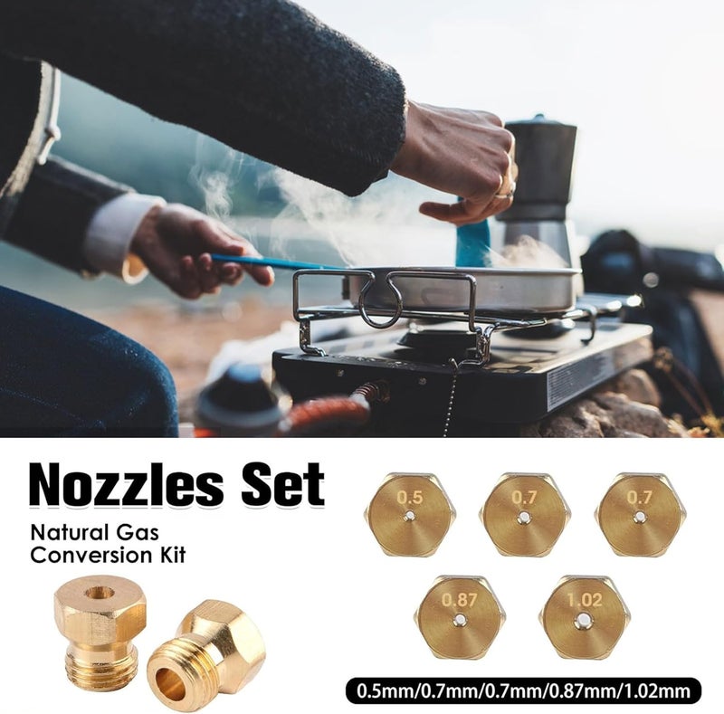 SEMINISMAR Universal Butane Gas Nozzle, Gas Injector Sprinkler Bottle Conversion Kit, Conversion Set for LPG, Gas Injector Nozzle Bottle Conversion Kit, LPG Bottle Nozzle Burner, 5 Pieces - Image 5