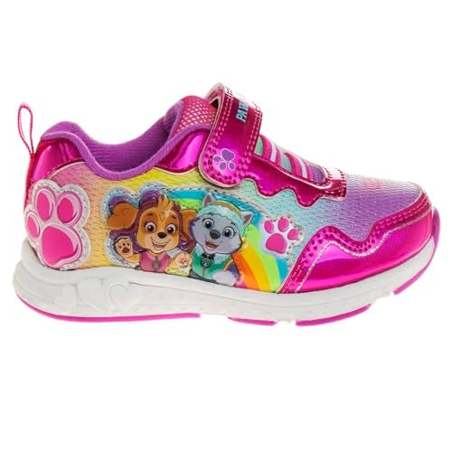 Josmo Paw Patrol Girl Lighted Sneakers (Toddler/Little Kid), Fuchsia, 11 - Image 2