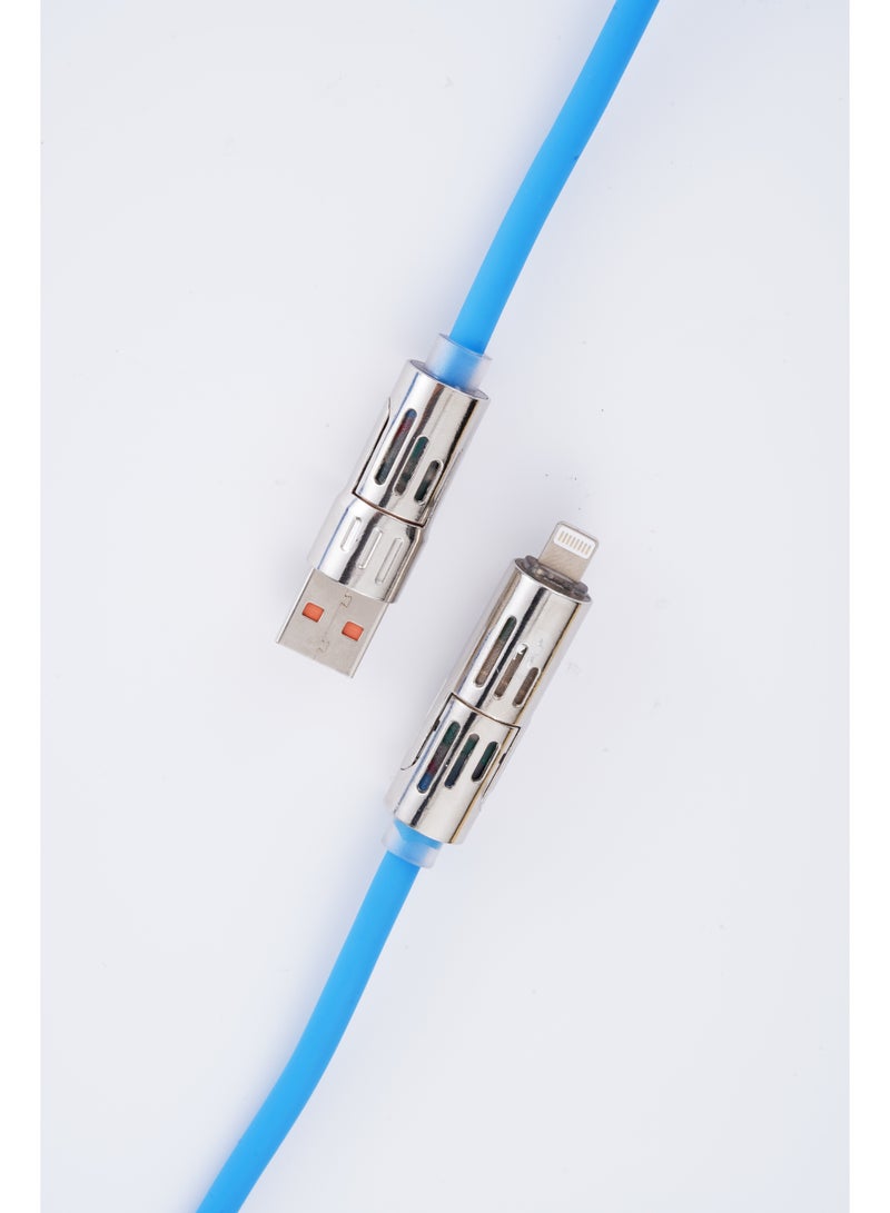 أضف هذا كابل شحن سريع للغاية للهواتف المحمولة 4 في 1 بقوة 240 واط بطول 1.5 إلى 2 متر - Image 2