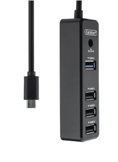 ET-HUB08 4 in 1 Usb Hub Adapter (Type-c Usb-C) Fekete Adapter