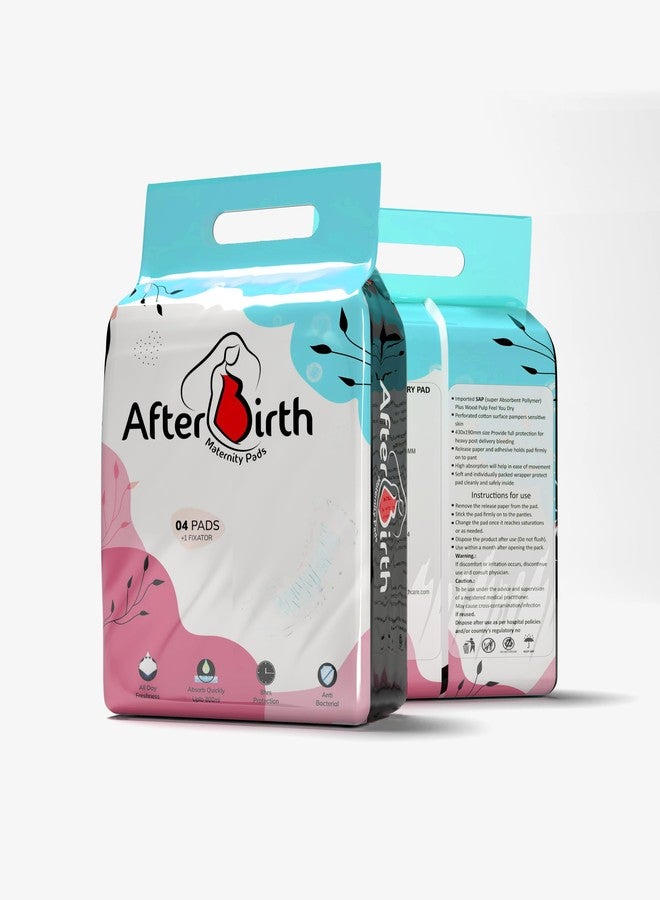 Afterbirth Disposable Maternity Pads|Set of 4 Pads and 1 Fixator|Super Absorption|Anti-Bacterial|Freshness Throughout the Day|Ultra Comfortable|Easy to Use|Comes with Free Disposable Fixator|30 Pieces - Image 2