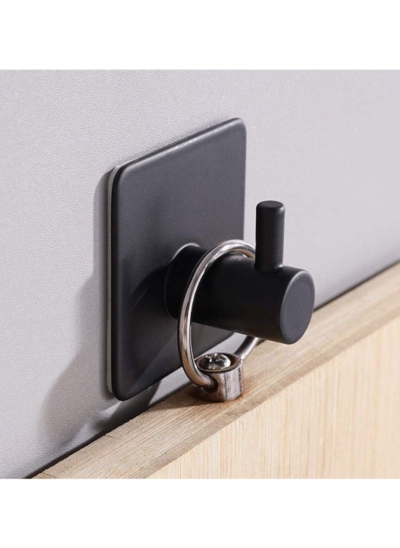 KASTWAVE 4 Pcs Self Adhesive Hooks, Stick on Hooks Holder for Coat Towel Kitchen Bathroom Office, Stainless Steel Sticky Wall Door Hooks, Waterproof, No drilling, Resists Corrosion  - Image 3