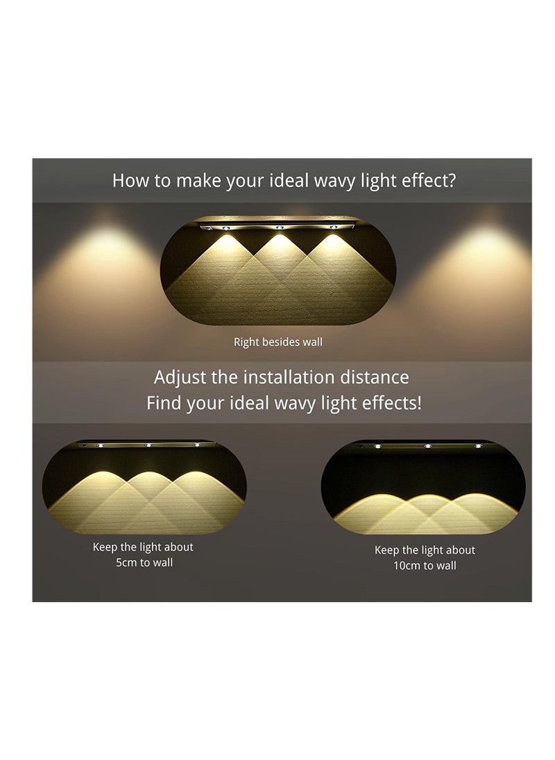 Hawaii - Motion Sensor Light LED Rechargeable Cabinet Lights Ultra Thin Induction Night Light Wireless Lighting for Wardrobe Cupboard Kitchen Bookshelf Showcase Pantry and Wine Cabinet 40CM White - Image 1