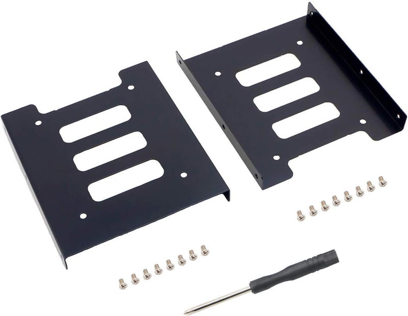 Saisn HDD SSD Mounting Bracket 2.5 to 3.5 Adapter Hard Drive Holder (Pack of 2) - Image 1