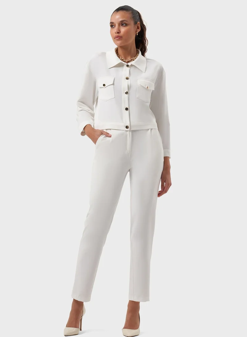 MIZALLE Button Down Pocket Detail Jacket