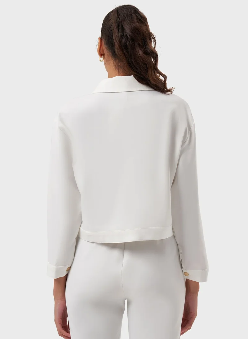 MIZALLE Button Down Pocket Detail Jacket