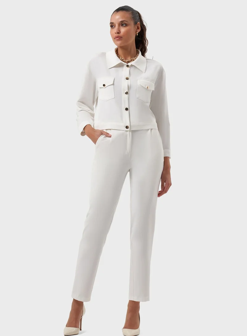 MIZALLE Button Down Pocket Detail Jacket