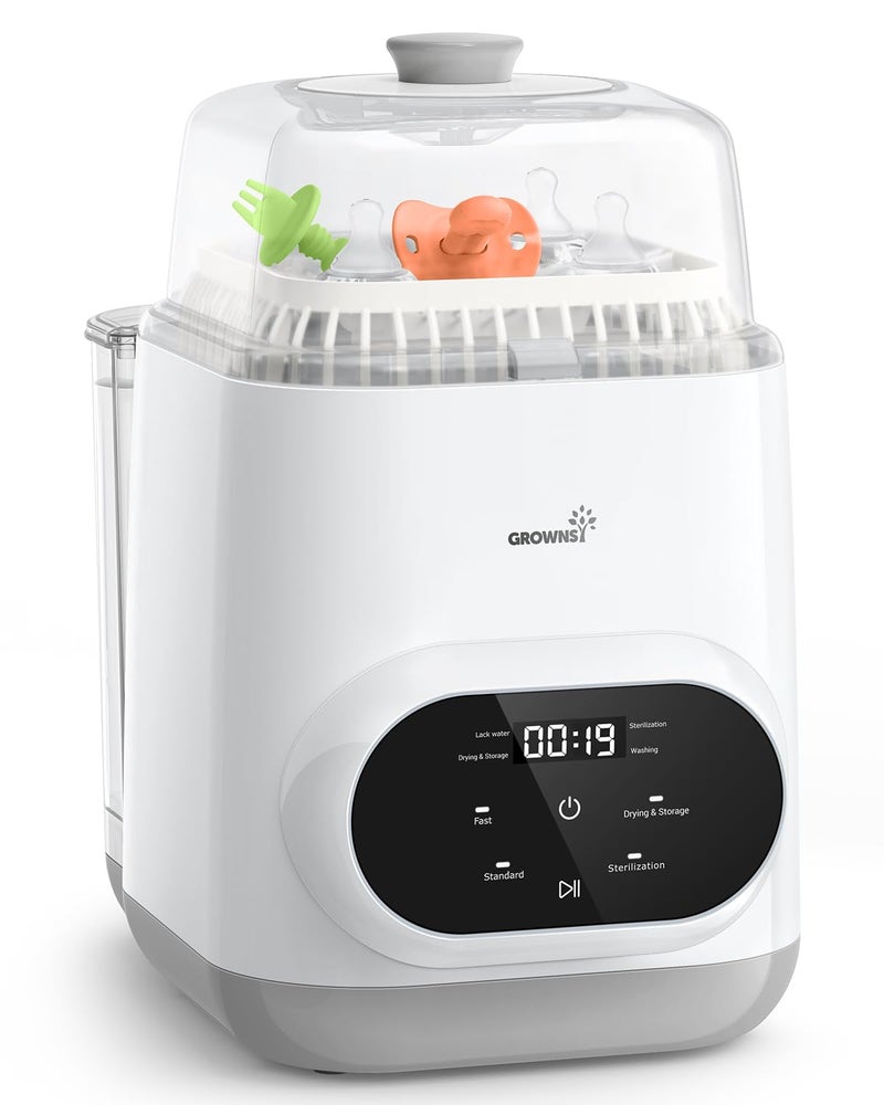 GROWNSY Grownsy EaseClean Bottle Washer Pro AllinOne Bottle Washer and Sterilizer and Dryer Baby Bottle Washer for Bottles Pump Parts Baby Essentials Replaces Hand Washing 