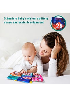 بيوينتي 4-Pack Colorful Soft Cloth Baby Books, Interactive Learning Toys for Infants, Touch and Feel Crinkle Books Exploring Colors, Shapes, Numbers and Fruits  - Image 4