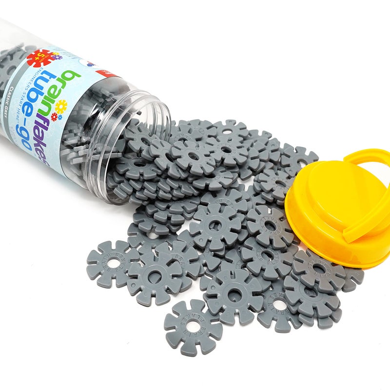 Brain Flakes 150+ Piece Tube-Go Gray - Classic Grey Single Color Add-On Travel Set - Image 1