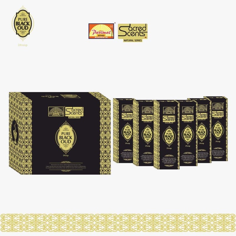 Parimal (O6) - Sacred Scents Pure Black Oud Dhoop Sticks | Pack of 6 | Dhoop Holder Inside | Premium Dhoop Sticks | 270 G | - Image 3
