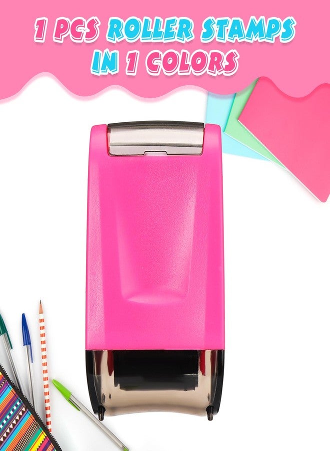 Sherr Roller Stamps for Teacher Classroom Must Haves Dashed Line Handwriting Stamp Roller Back to School Gift for Kid Preschool Kindergarten Special Education Must Haves(Pink) - Image 3