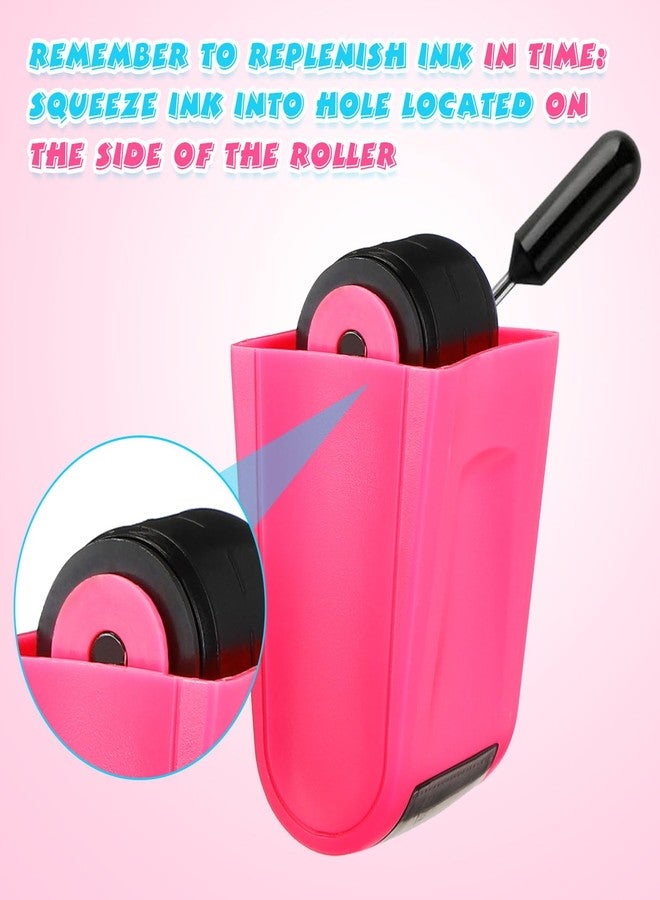 Sherr Roller Stamps for Teacher Classroom Must Haves Dashed Line Handwriting Stamp Roller Back to School Gift for Kid Preschool Kindergarten Special Education Must Haves(Pink) - Image 4