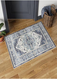 Dripex Dripex Vintage Collection Washable Area Rug - 2x3 Door Mat Small Entryway Rug Persian Distressed Non-Slip Low-Pile Floor Carpet for Indoor Front Entrance Kitchen Bathroom Living Room Bedroom  - Image 2