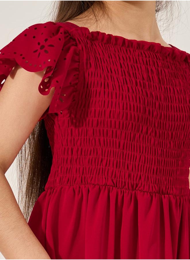 Styli Eyelet Hem Dress  - Image 4