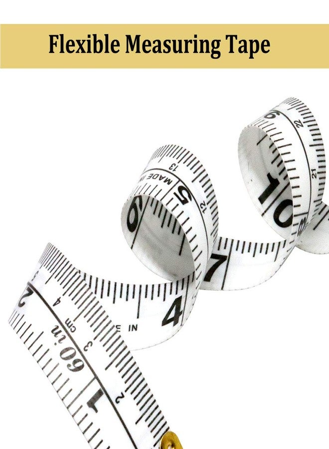 EACOZY Tailor Measuring Tape, 2PCS Sot Measuring Tape, 60” Measuring Tap for Body Cloth Sewing, Centimeter and Inch Tape Measuring, Flexible - Image 3