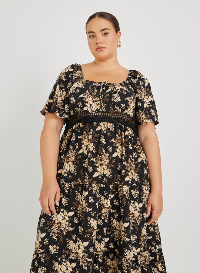 Styli Floral Print Maxi Dress  - Image 3