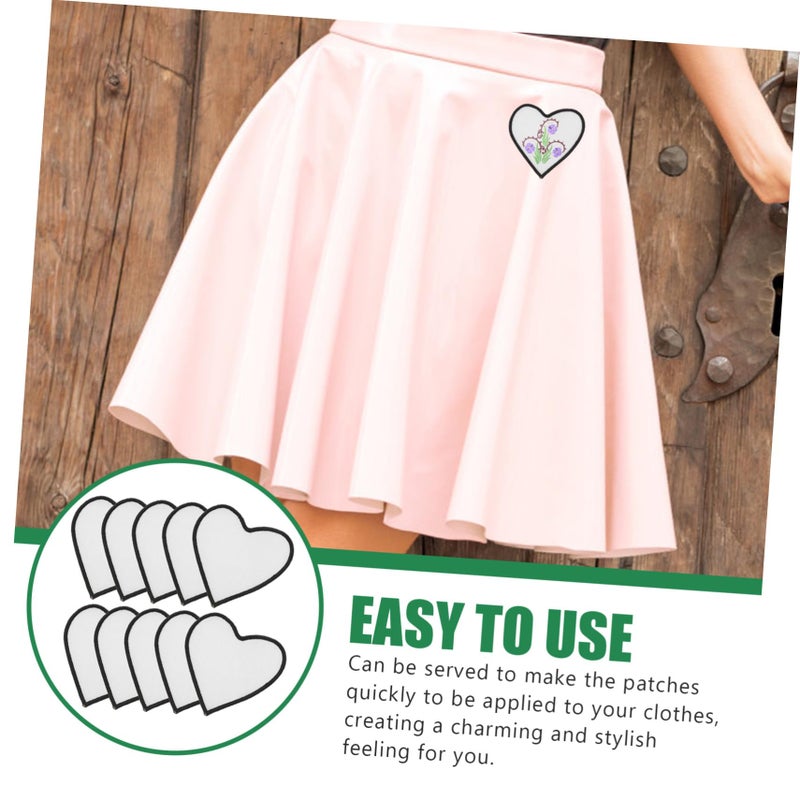 10Pcs DIY Sublimation Patches Blank Iron On Heat Transfer For Clothing Crafts - Image 5