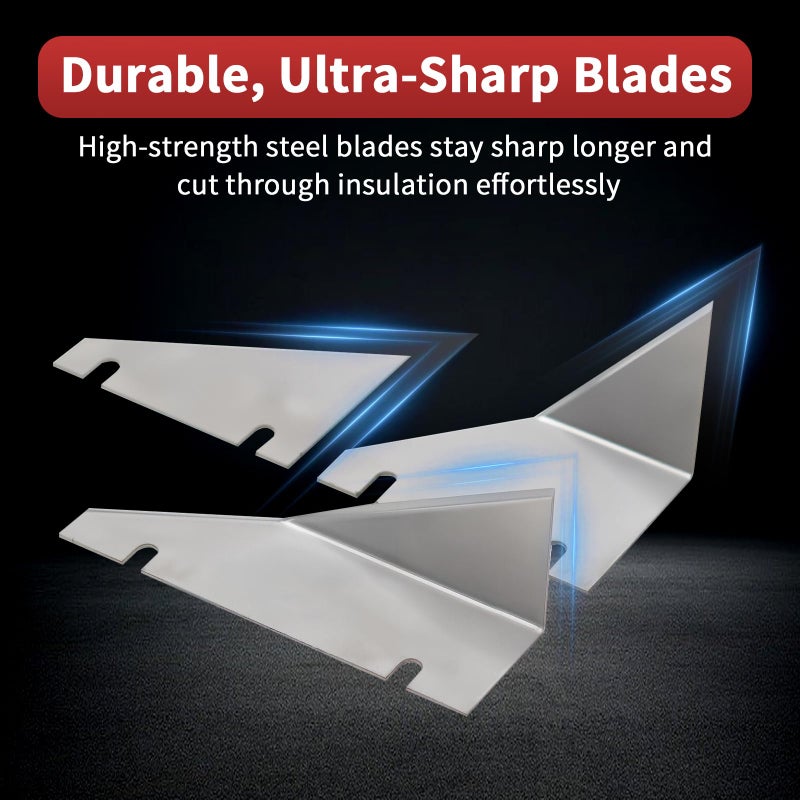 Sumglicie DT15C 1.5" Cut-Off Duct Board Cutting Tool â€” Heavy-Duty HVAC Hand Tool for Straight & End Cuts on Duct Board, Red Steel Sled Frame, Replaceable Heat-Treated Stainless Blades - Image 4