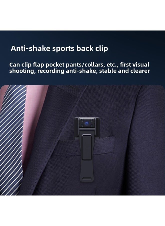Generic Professional Video Recorder 1080P Camera Video Artifact Back Clip Recording Law Enforcement Recorder Anti-shake Riding Equipment-Body Color:D7 Back Clip 180 Degree Rotation Without Memory - Official Standard Configuration  - Image 1