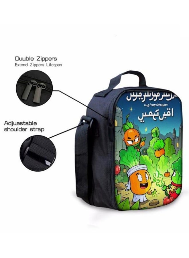 Three-piece set of cartoon characters (schoolbag, for students) - 560