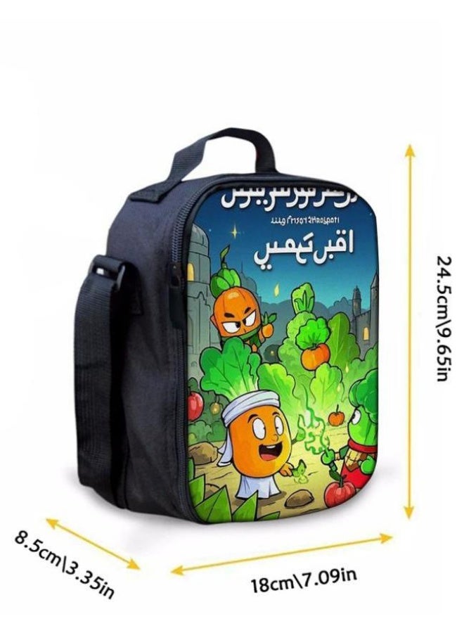 Three-piece set of cartoon characters (schoolbag, for students) - 560
