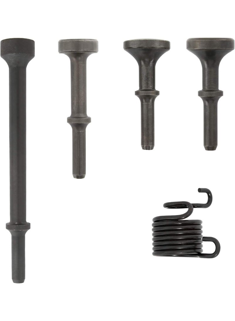 YaeKoo 5 Pcs Smoothing Air Hammer Tool Kit Pneumatic Chisel Bits Accessories 0.401'' (10mm) Shank Air Hammer Extended Length With Spring - Image 1