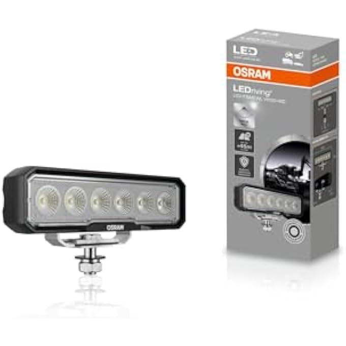 OSRAM Ledriving Lightbar Wl Vx150Wd Ledwl109Wd Off Road Led Work Lights 1500 Lumens Up To 45 M Long Light Beam 12V24V Folding Box 1 Lamp - Image 1