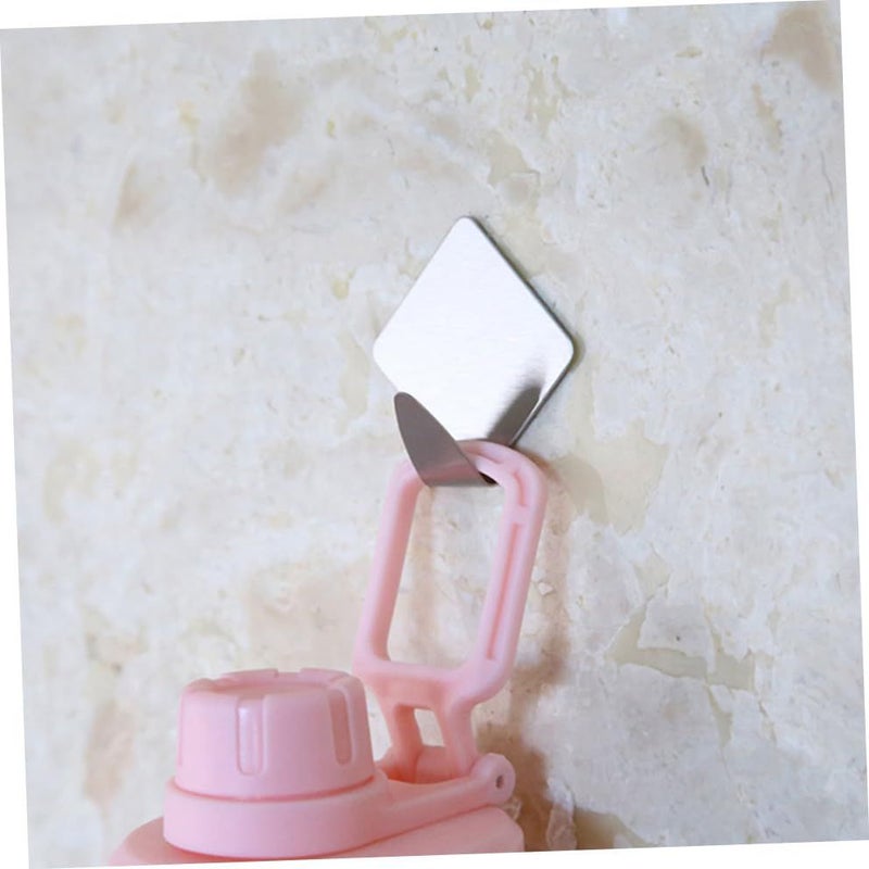 12 Sets Diamond Shape Stainless Steel Wall Hooks for Bathroom Kitchen Dressing Room 2 - Image 5