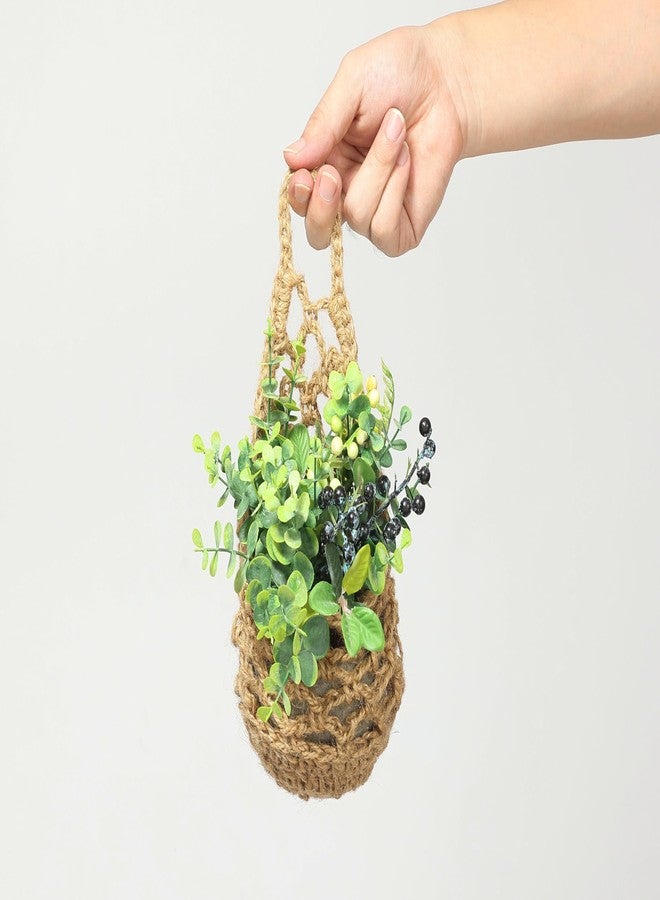 Shineloha 3 Pack Hanging Planter for 4 inch Pot, Wall Planters for Indoor Plants | Macrame Plant Hanger, Wall Hanging Decor Pocket Planter | NO Plant/Pot Included (Jute, 3PK)… - Image 3