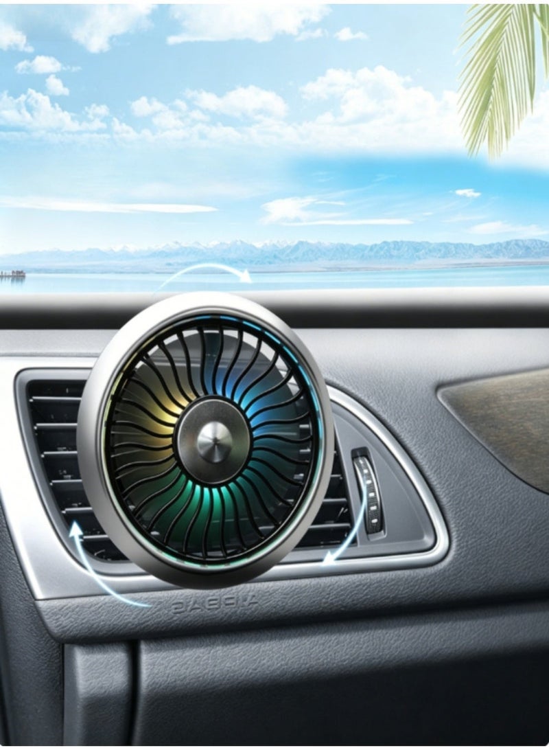 jaexest USB Car Vent Fan – 3-Speed Clip-On Fan with LED Light | Foldable Quiet Portable Cooler for Vehicles, Vans, Trucks, SUVs & RVs – Car Air Circulator for Front & Backseat Passengers – Black - Image 3