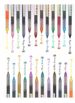 RIANCY 24 PCS Gel Pens, 0.5 mm Ball Point Pens Fine Point, Ink Pen, Colorful Pens for Journaling Note Taking Writing Drawing Coloring, Smooth Writing Gel Pen for Office School Stationery Supply  - Image 3