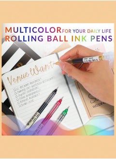 RIANCY 24 PCS Gel Pens, 0.5 mm Ball Point Pens Fine Point, Ink Pen, Colorful Pens for Journaling Note Taking Writing Drawing Coloring, Smooth Writing Gel Pen for Office School Stationery Supply  - Image 4