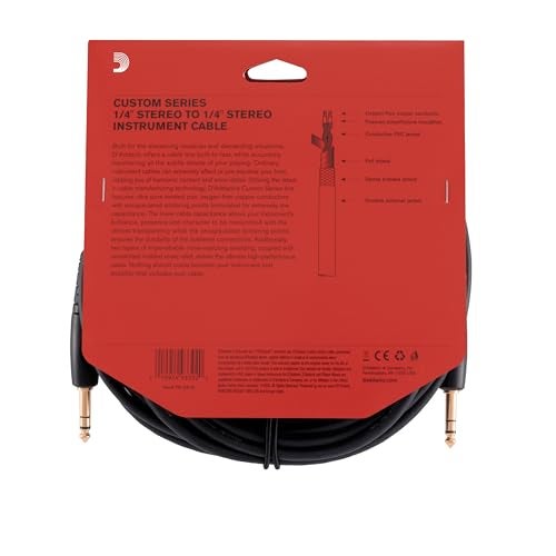 Planet Waves كابلات الجيتار من سلسلة D’Addario Accessories - كابل آلة موسيقية بنهايات ¼ بوصة - كابل جيتار عالي الأداء - للجيتارات، الباس، لوحات المفاتيح - ستيريو - نهاية مستقيمة، 25 قدم - Image 4