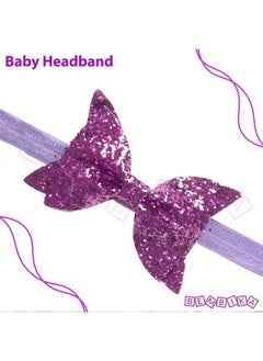 BEMBIKA Bow Headband For Baby Girl Hair Accessories For Girls Baby Girl Headband Glitter Purple  - Image 3
