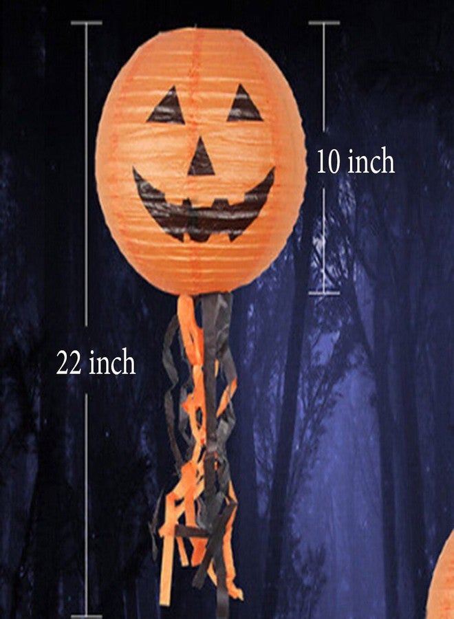 Charmed 10 inch Halloween Jack o Lantern Pumpkin Paper Lanterns Orange (10 Count) - Image 2