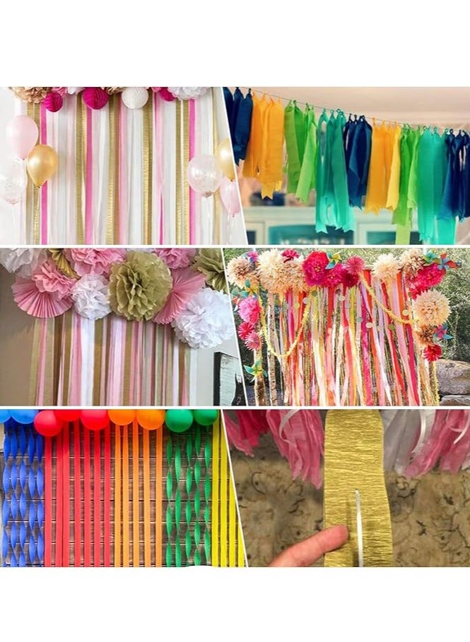 ورق كريب مطوي مفرد مقاس 50 سم × 120 سم لون أحمر - Image 2