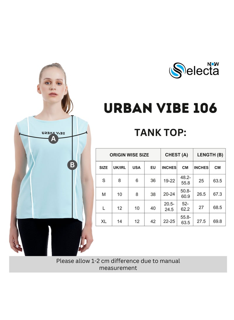 Selecta Now - Ladies Sleeveless Cotton T-Shirt Baby Pink Breathable Contrast Piping Tank Top Soft Stretchable Women’s T Shirt Ideal for Hot Climate - Image 1