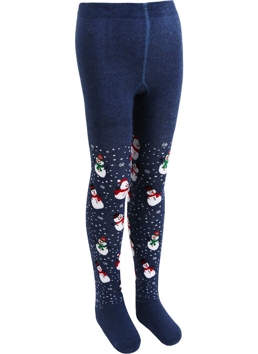 Bross Christmas Themed Terry Kids Tights  - Image 1