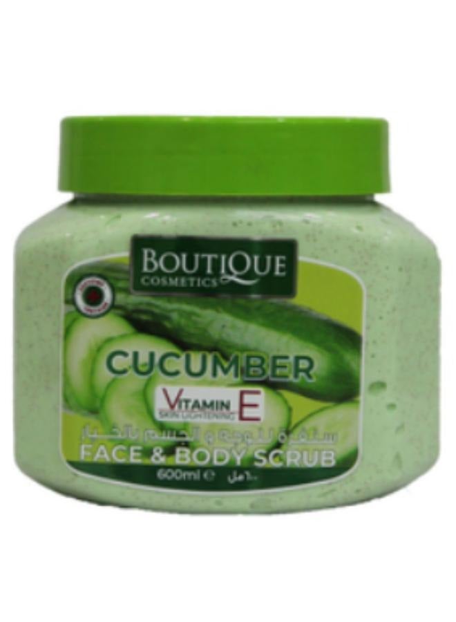 BOUTIQUE Face And Body Scrub Cucumber  600ml  - Image 1
