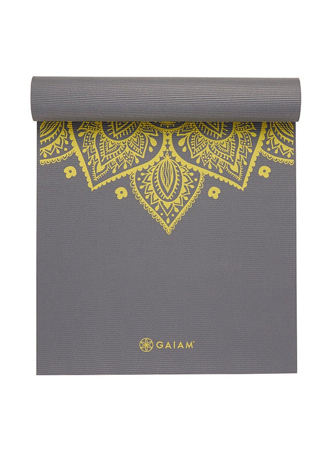 Gaiam Citron Sundial Premium Yoga Mat – 6 mm Cushioned, Non‑Slip & Eco‑Friendly Design  - Image 1