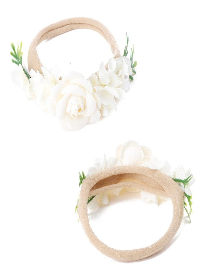 BFNAAgirl Baby Girl Headbands Nylon Flower Elastic Hairbands 6pcs Hair Accessories Gift for Newborn Infant Toddlers - Image 2
