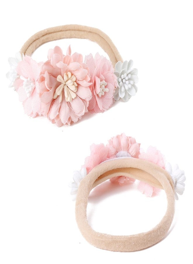 BFNAAgirl Baby Girl Headbands Nylon Flower Elastic Hairbands 6pcs Hair Accessories Gift for Newborn Infant Toddlers - Image 3